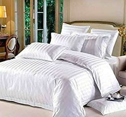 Excecutive white stripped cotton bedsheets image 2