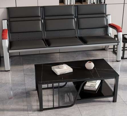 Office Sofa: 5-People Leather Modern Sofa image 3