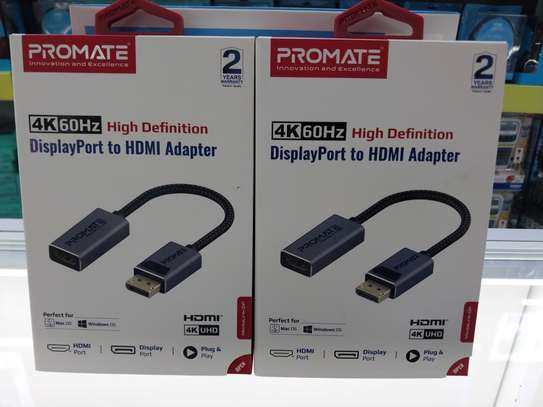 Promate 4K 60Hz High Definition DisplayPort to HDMI Adapter image 2