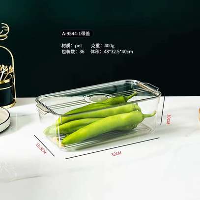 Transparent food storage container with lid image 3