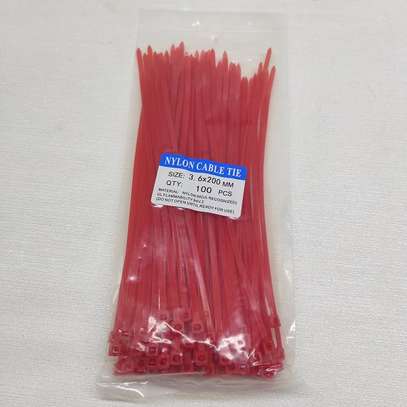 Cable Ties Customized High-Quality Nylon Cable 3.6x200mm red image 2