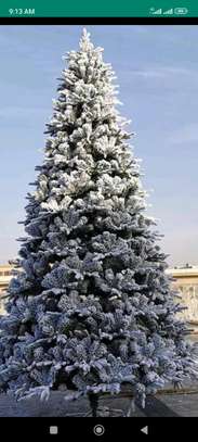 Snow flocked Christmas tree image 1