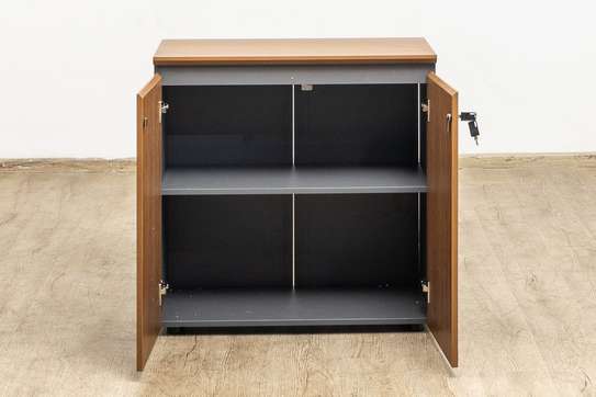 2-Door wooden executive credenza cabinet image 2