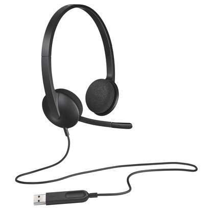 Logitech H340 Computer Wired USB Headset with Microphone image 1