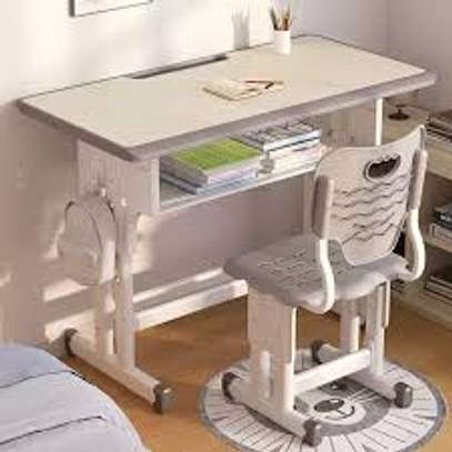 Kids Adjustable Height Homework Desk and Chair image 1