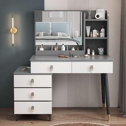 Modern Minimalist Dresser with Lighted Slate Mirror image 5