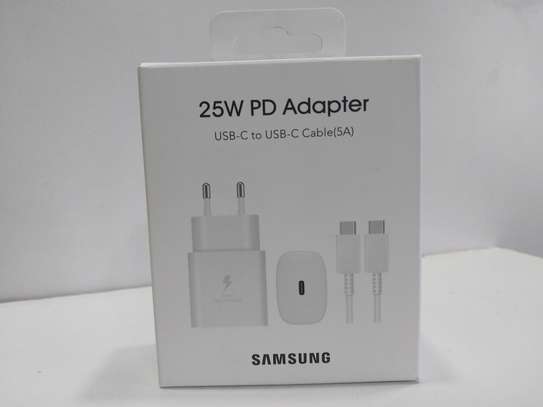 Samsung 25W Power Adapter With USB Type C To USB Type C Cabl image 1