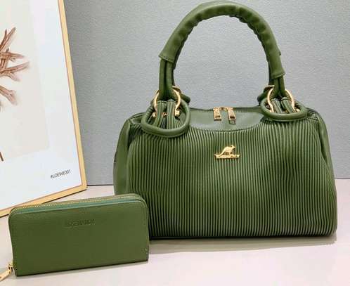 Stylish Black Handbag & Wallet Set Medium Size image 3