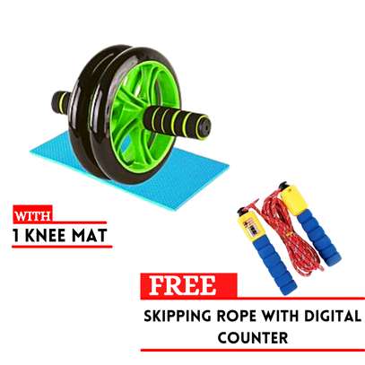 AB Wheel Smooth Roller Plus Free Skipping Rope And Mat image 2