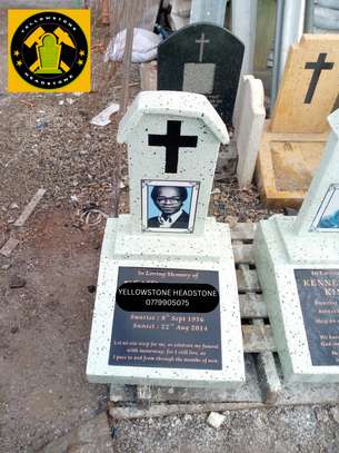 terrazzo Headstones with Personalized Images image 2