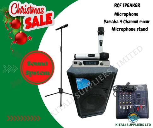 RCF SPEAKER SYSTEM WITH 4CH MIXER image 1