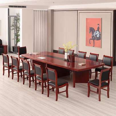 Executive Oval Wooden Conference Table image 4