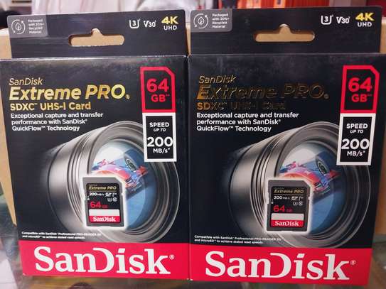 SanDisk Extreme Pro 64GB SDXC UHS-I Card For Camera image 1