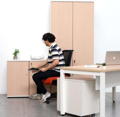 Office Cabinet; Brown Credenza Cabinet image 4