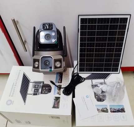 V380 Dual Lens Solar 4G Simcard Outdoor Camera With Audio image 3