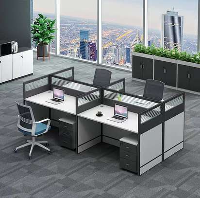 Modern Luxury New Design MDF 4-Way Workstation image 11