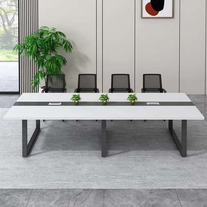 Office Table : 2.4 Meter Boardroom Meeting Office Table image 4