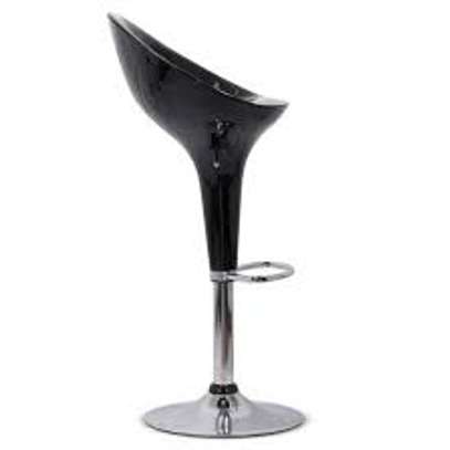 Black Plastic Adjustable Counter Barstool image 7