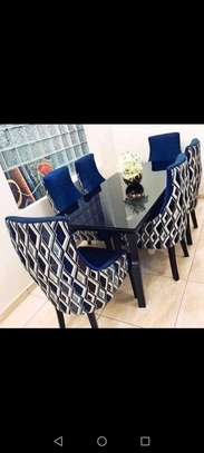 Tufted dining table set image 1