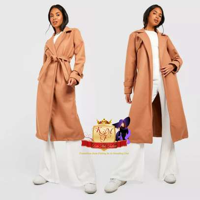 Camel Long Trench Coat Made In UK image 1