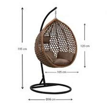 Outdoor Rattan Hanging Hammock-Swing Chair (Cushioned) image 2