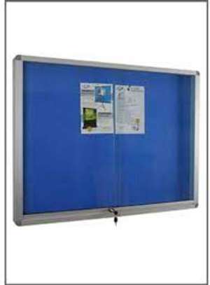 GLASS SLINDING NOTICE BOARD[8*4FTS] image 1