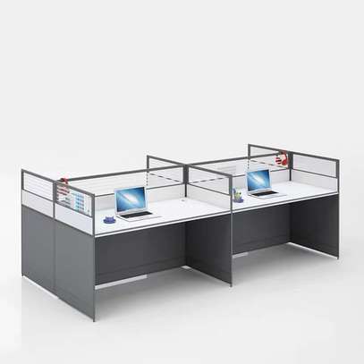 4-Seater Modern Open View Office Workstation image 4