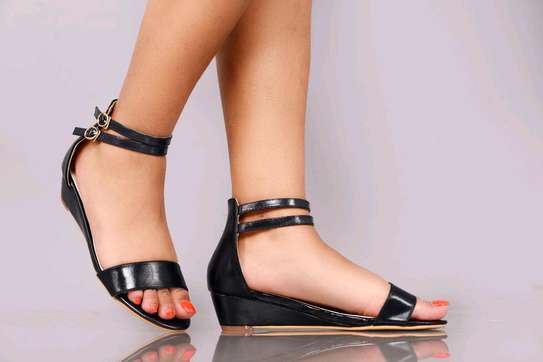 *Quality Latest Fashion Ladies Designer Straps Open Heel Shoes*. image 2