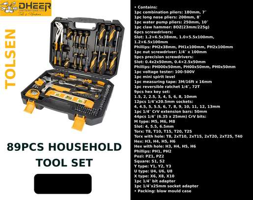 Tolsen 89PCS HOUSEHOLD TOOL SET 85352 image 2