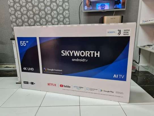 SKYWORTH 55 INCH SMART ANDROID UHD 4K TV FRAMELESS image 1