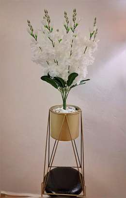 Indoor Luxurious Golden Decorative Plant Stand image 1