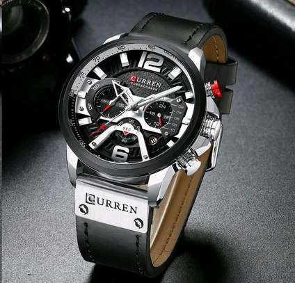 Casual Sport Watch Luxury Millitary Leather Men's Watch 8329 image 2