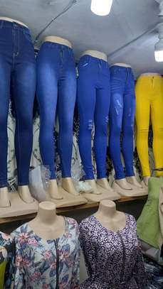 *Quality Original Designer Ladies Business Casual Denim Jeans Pants* image 1