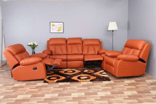 5/6 seater real recliner sofas image 2