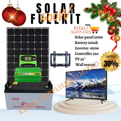 500w solar fullkit with tv 32" image 1