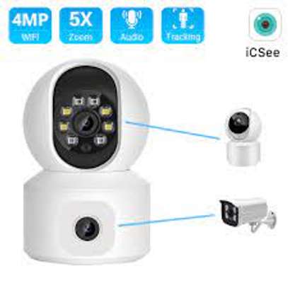 Dual Lens 2*2MP Home IP Camera 2.4GHz WiFi Camera image 1