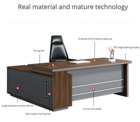 Office Desk: 1600mm Luxury Manager Desk image 4