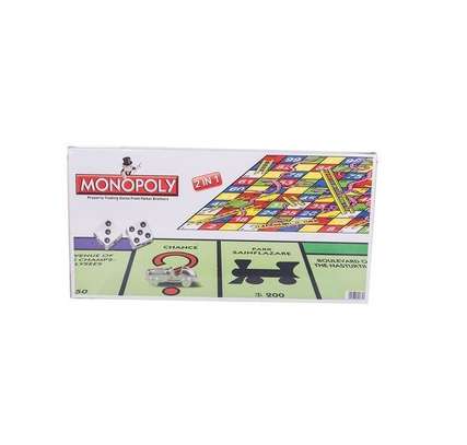 2 in 1 Monopoly And Snake & Ladder Board Game image 1