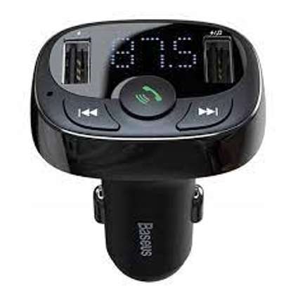 Baseus T-typed Bluetooth FM MP3 charger with car holder image 1