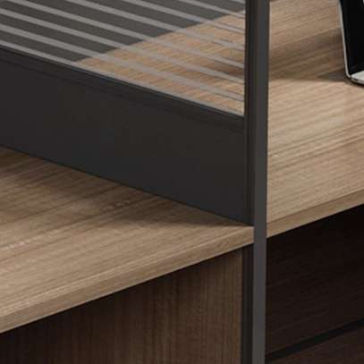 4-Way Modular Brown Workstation image 5