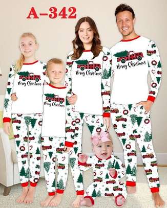 christmas pajamas outfit for both adult and kids image 3