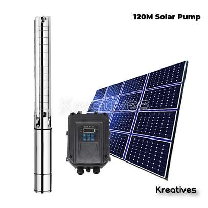 120M 108l/m Solar Submersible  Pump+Controller +1500W Solar image 1