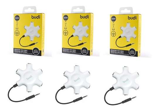 Budi Rockstar 6 in 1 Multi Headphone Splitter+AUX Cable image 3