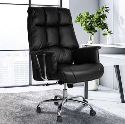 Office Chair :  Ergonomic Leather Reclining Office Chair image 2
