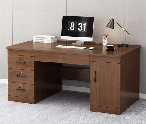 Office Desk :  Modern Computer Desk with Drawer image 3