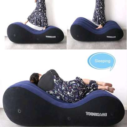 Inflatable love sofa bed image 1