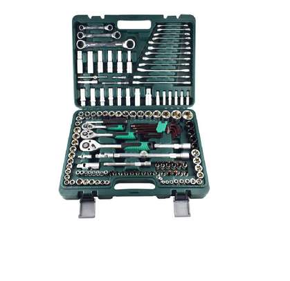 150 pieces of car wrench toolbox, socket wrench combination image 1