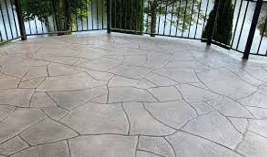 Stamped concrete installation image 1