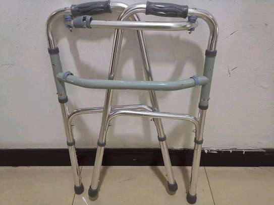 Foldable walking frame without wheels image 2
