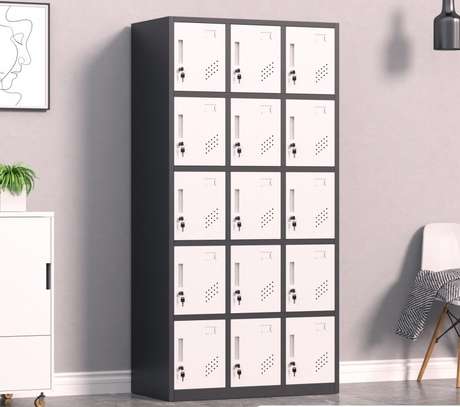 Durable 15-Door Steel Locker for School and Staff Use image 6